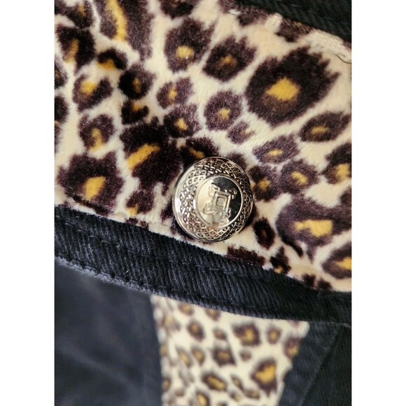 Green Field Denim Vest Womens Button Up Country Western Jean Black USA Size M? - Picture 4 of 6